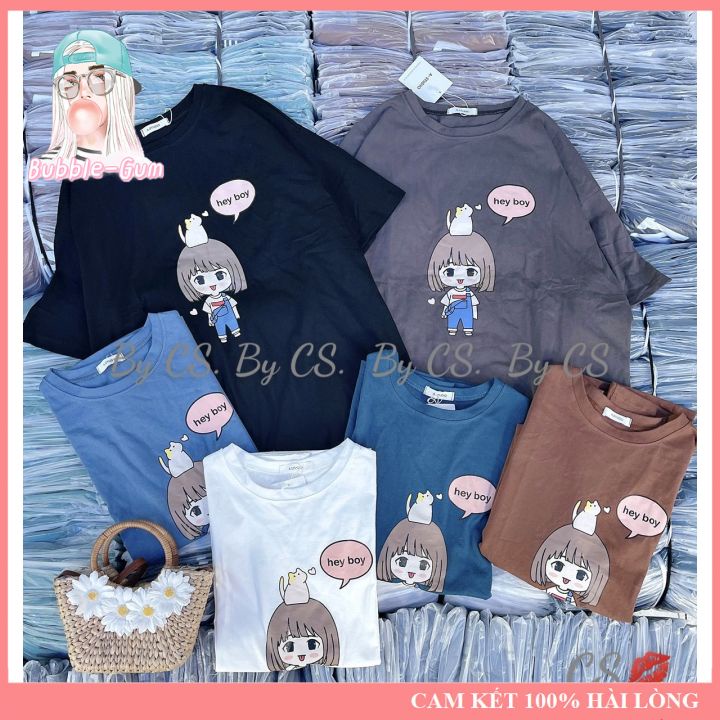 Áo Thun A-studios Cotton Baby Hey Boy Fom To Rộng&lt;70kg