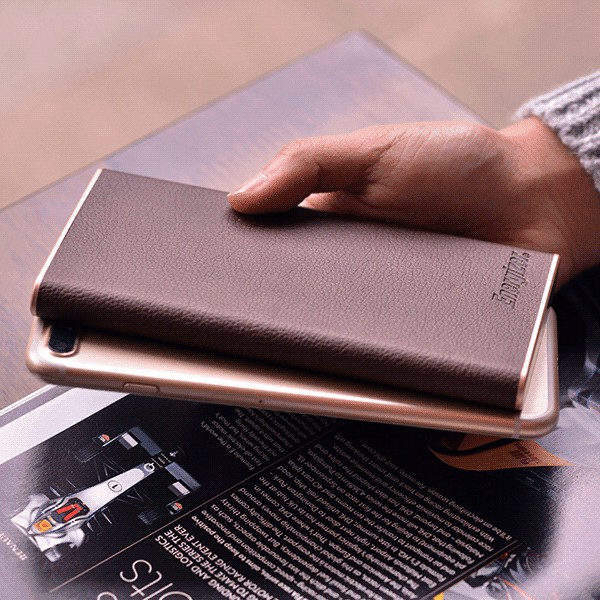 Pin dự phòng Energizer 10.000mAh 2 cổng - Luxury Leather -(Dark Brown)