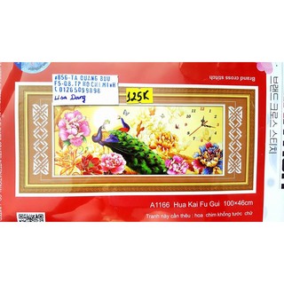 Tranh ĐỒNG HỒ CÔNG(chưa thêu)a1166 (1mx46cm)