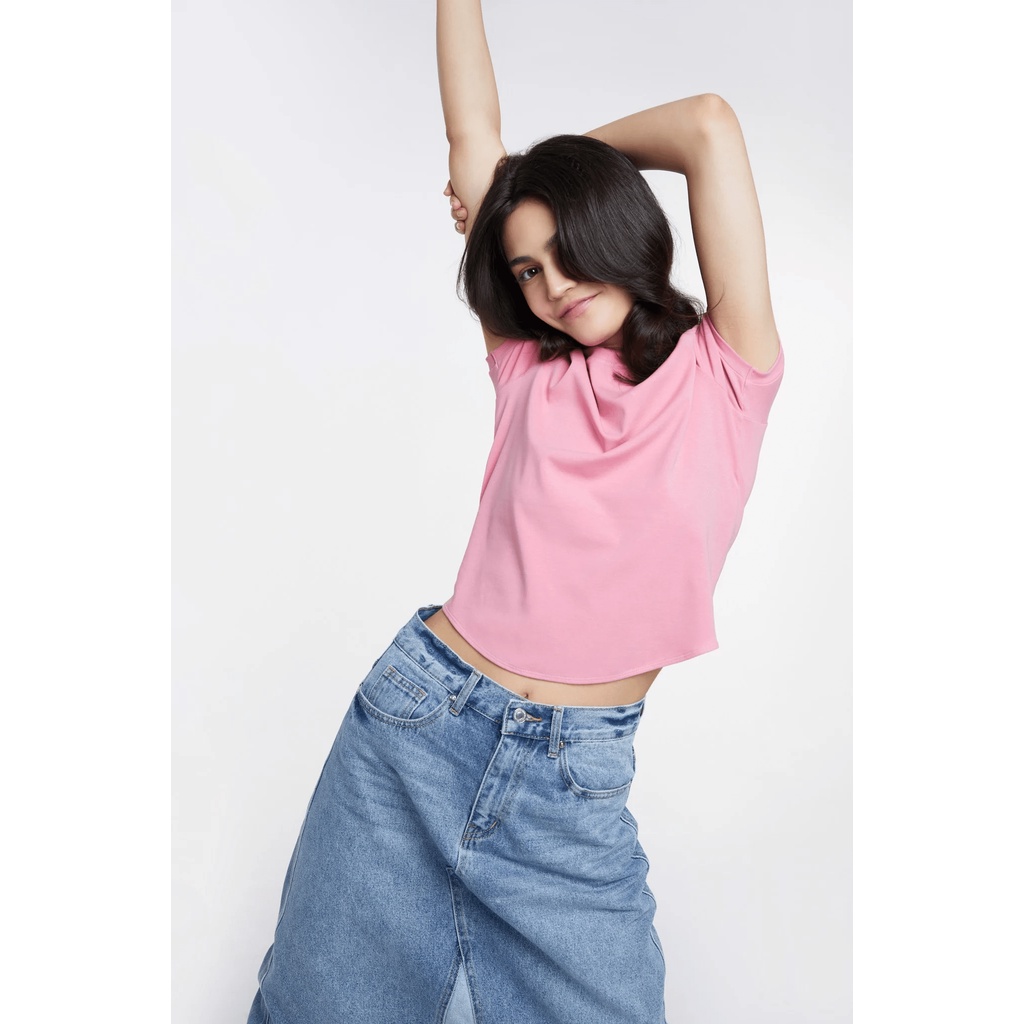 TheBlueTshirt - Áo Thun Nữ Tay Ngắn Màu Hồng - 1990s Tshirt - Baby Pink