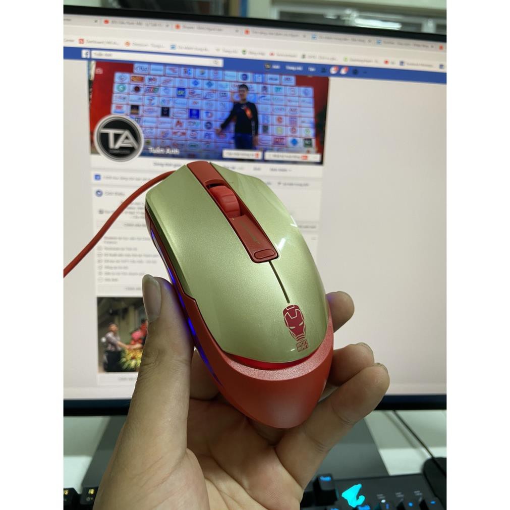 Chuột Gaming E-Blue EMS145 phiên bản Iron Man Có DPI - Bảo hành 12 tháng