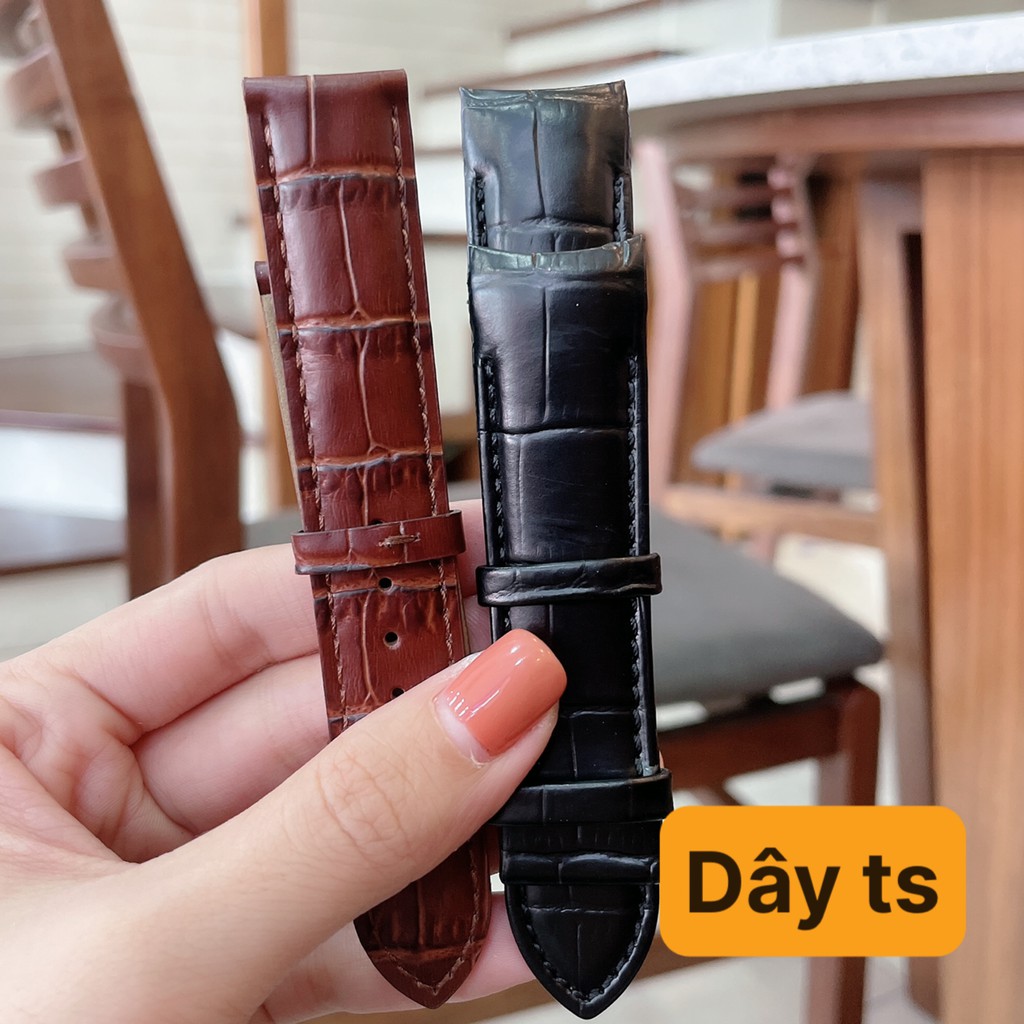 Dây da dành cho đồng hồ tissot mẫu couturier đầu Mo  , size 22mm , màu đen , nâu