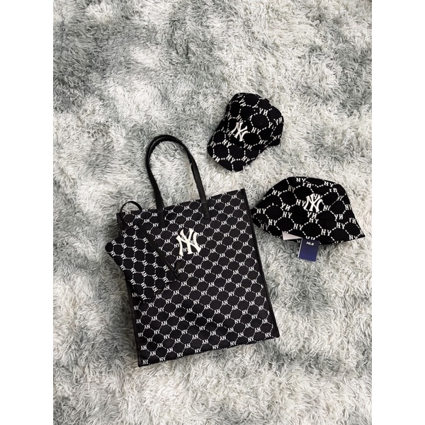 TÚI TOTEBAG+ BUCKET+ LƯỠI TRAI + ĐEO CHÉO M L B MONO NY ĐEN
