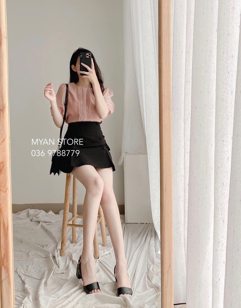 [Mã FAXANH55 giảm 10K đơn 50K] Chân váy 2 hàng cúc vvn032105 | BigBuy360 - bigbuy360.vn