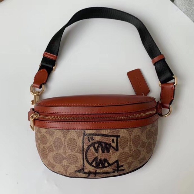 ⭕️ SẴN- SALE NHANH - TÚI COACH BELT BAG CANVAS 76001