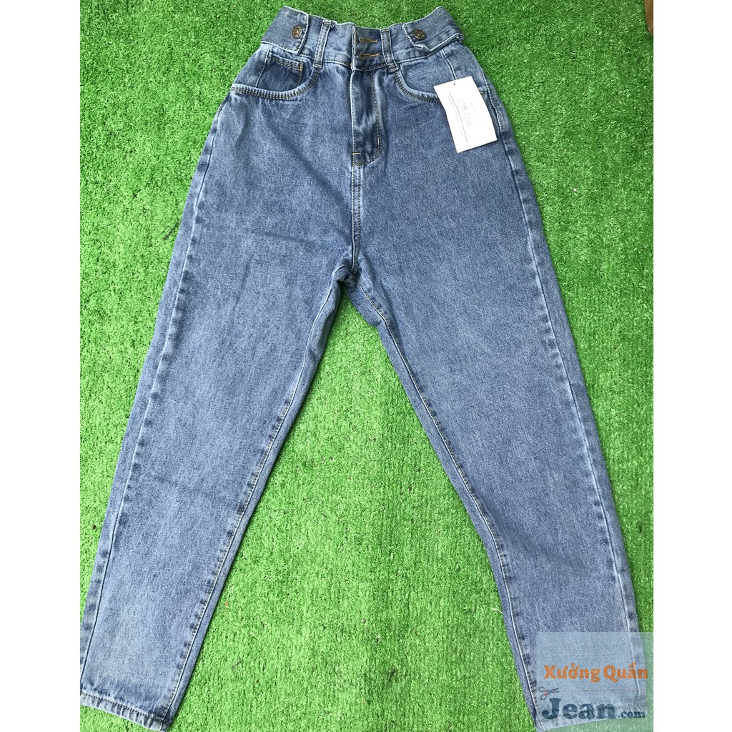 Quần Baggy Jean Trơn Lưng Thun Sau, Quần Baggy Nữ Nút Hông ULZZANG Cực Chất - 404 | WebRaoVat - webraovat.net.vn