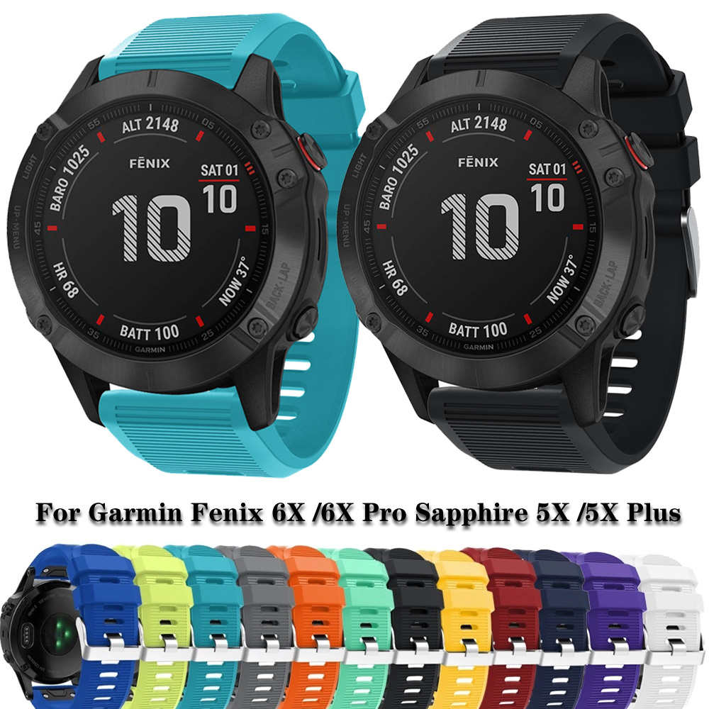 Dây Đeo Thay Thế Bằng Silicone Cho Đồng Hồ Garmin Fenix 6X /6X Pro Sapphire 5X /5X Plus/ Fenix 3 HR 26mm