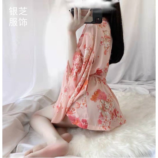 COSPLAY KIMONO HỒNG CAM SÁNG DA SEXY GỢI CẢM | BigBuy360 - bigbuy360.vn