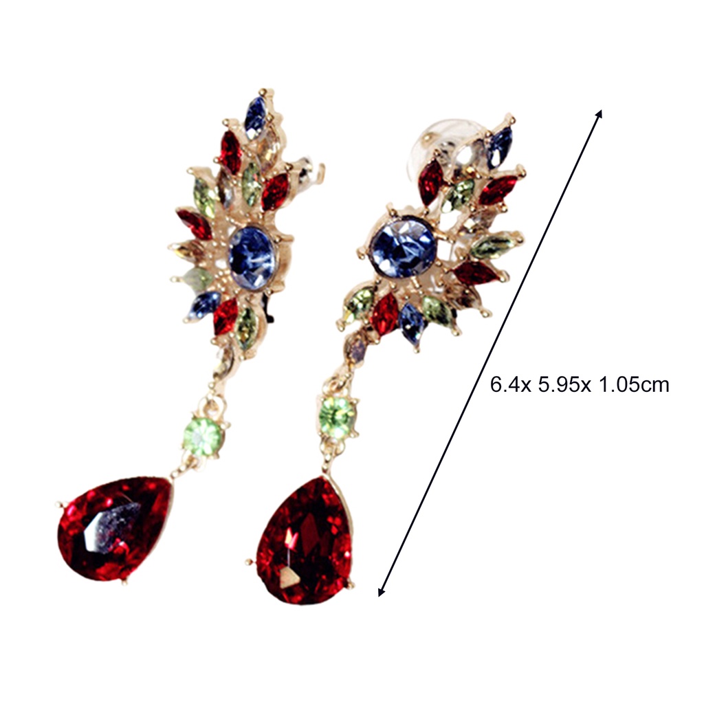 Bông Tai Dáng Dài Hình Đôi Cánh Đính Đá Cho Nữ