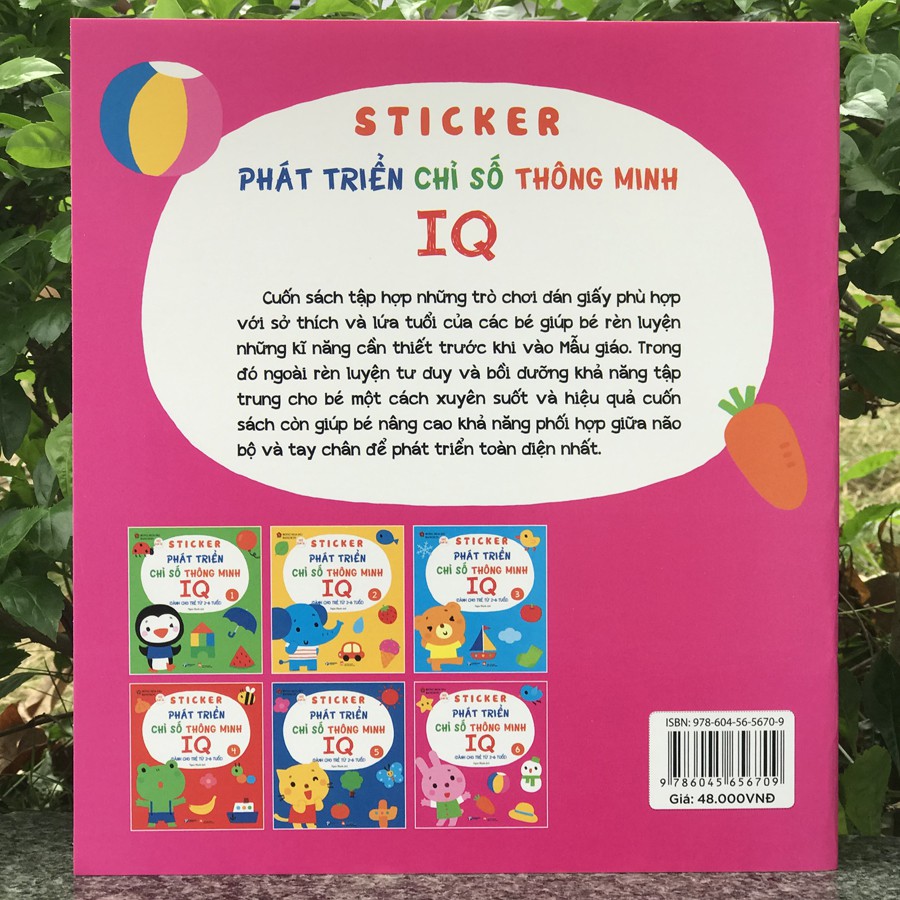 Sách - Sticker Phát triển chỉ số thông minh IQ dành cho trẻ 2-6 tuổi - Tập 6