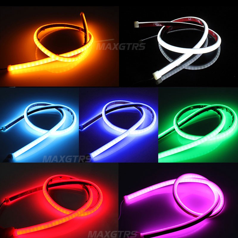 Bộ 2 Đèn LED DRL Siêu Mịn Chống Thấm Nước 30 60cm Chuyên Dụng Cho Xe Hơi