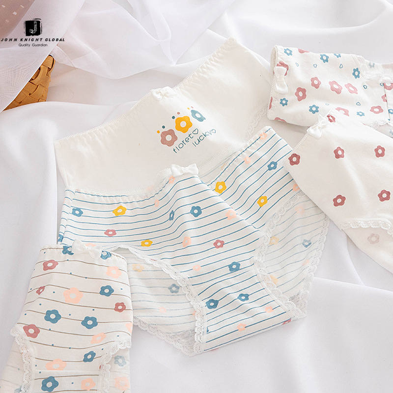 JKG Quần lót cotton lưng vừa size lớn xinh xắn dành cho học sinh nữ