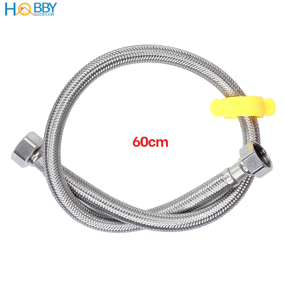 Vòi rửa chén đầu tăng áp thân lò xo Hobby home decor LXL inox 304 có dây cấp