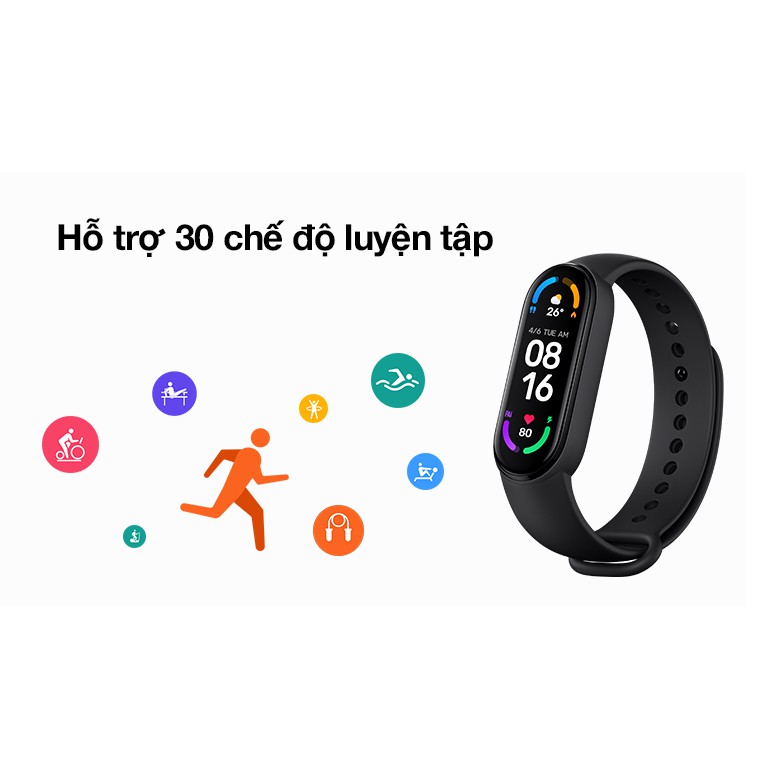 Vòng Đeo Tay Thông Minh Xiaomi Mi Band 6 - Theo Dõi Sức Khoẻ, SpO2, Nhịp tim, Chế Độ Phụ Nữ,... [CHÍNH HÃNG]