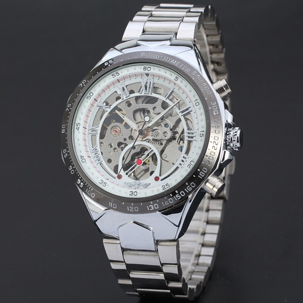 Đồng hồ nam winner_TM432 mặt trắng phong cách khỏe mạnh