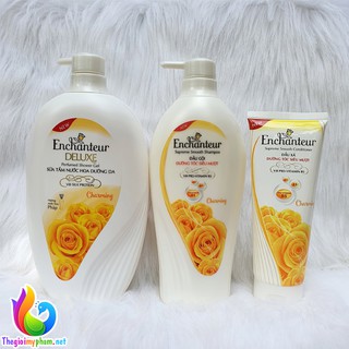 [Mã COSBAUH3 giảm 8% đơn 300K] Combo Sữa Tắm Hương Nước Hoa Enchanteur Charming 900g + Dầu Gội 650g - Tặng Dầu Xả 170g