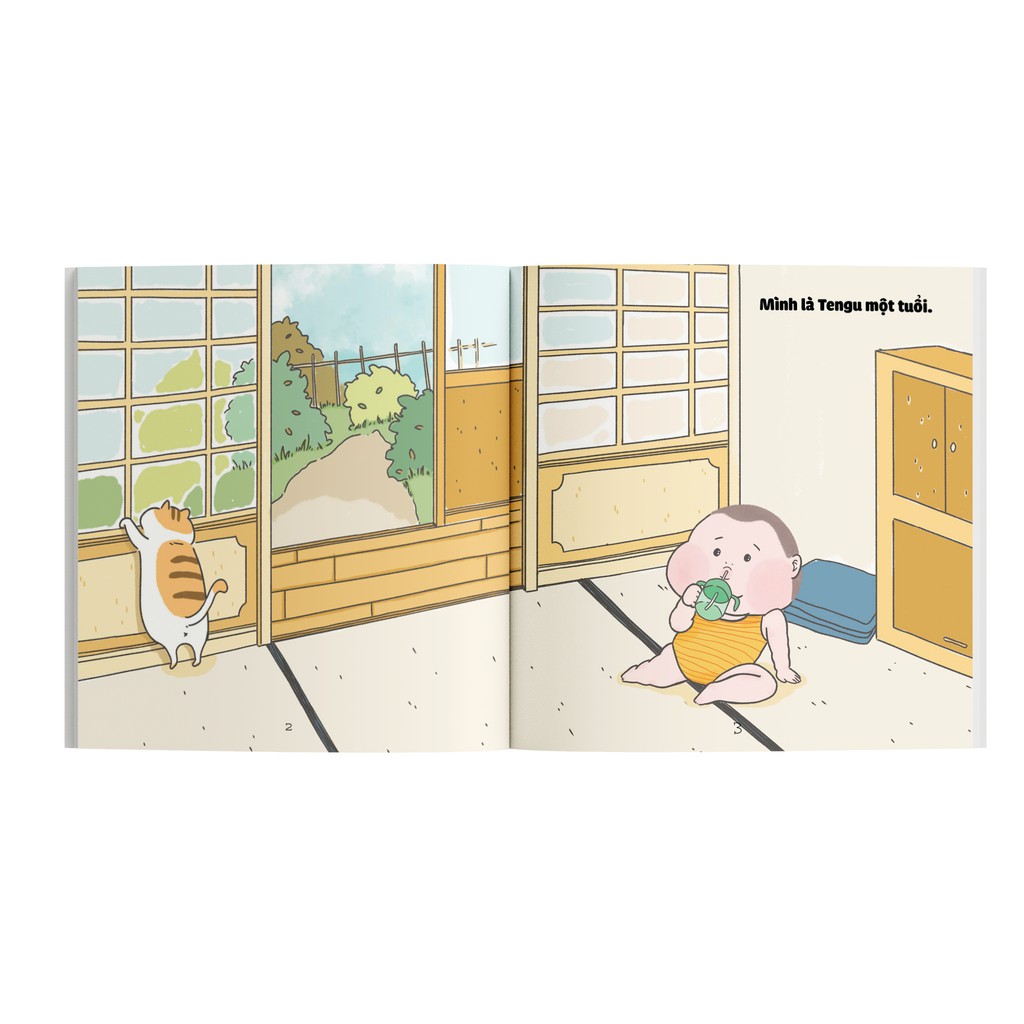 Sách - Ehon Nhật Bản - Làm quen cuộc sống cùng Tengu lẻ tùy chọn (Tặng hướng dẫn học chơi cùng con)