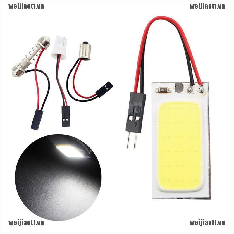 Set đèn LED 18 bóng gắn vòm xe hơi bóng đèn trắng sáng BA9S T10 Festoon 12V