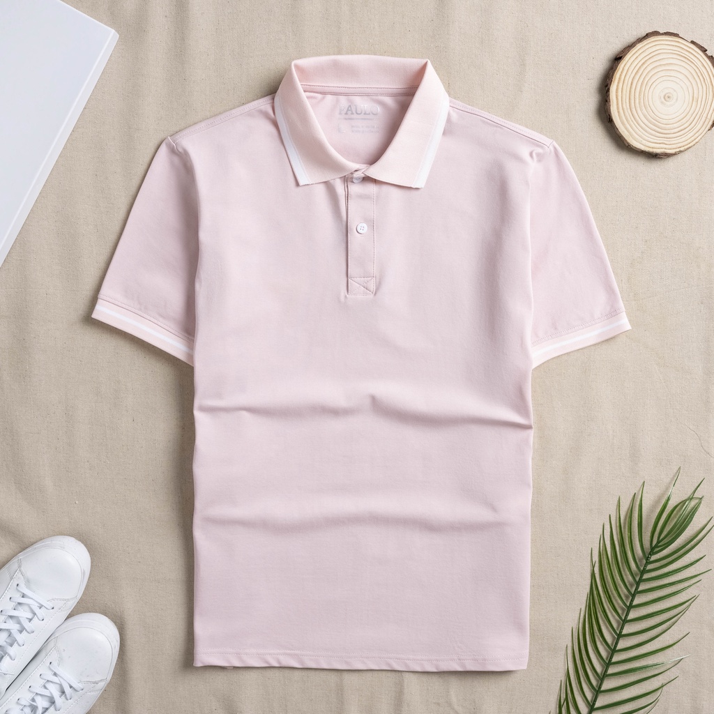 POLO PAULO BASIC VẢI CVC CAO CẤP SỌC CỔ