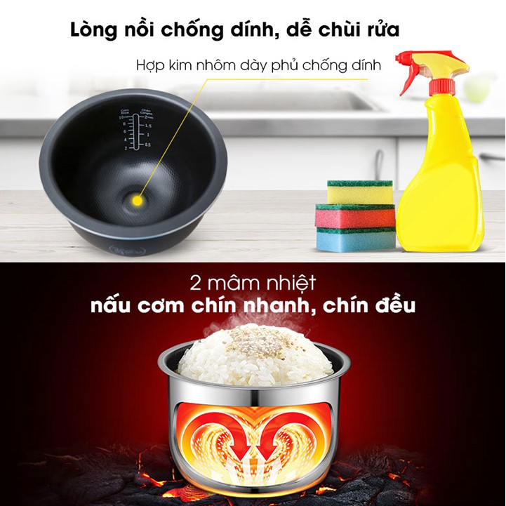 Nồi cơm điện tử Supor 1.8 lít 50FC533VN-75