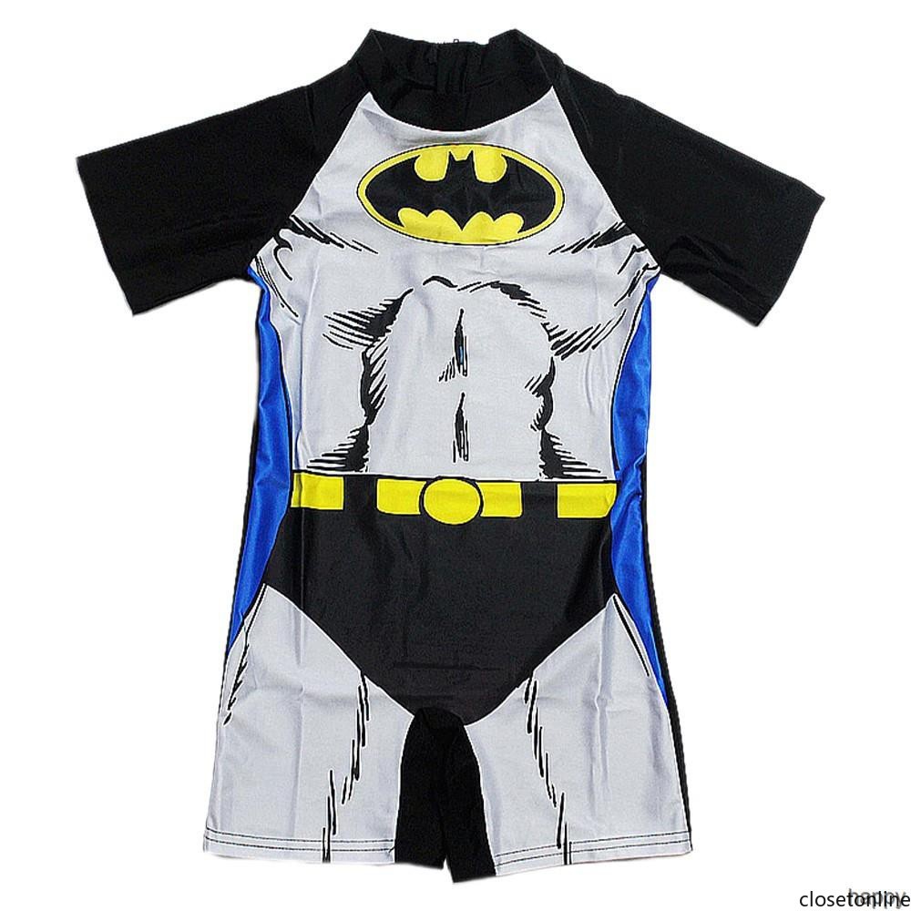 Gowin Bé trai Bộ đồ bơi cho trẻ em Áo tắm Batman Spiderman tay ngắn mùa hè đồ bơi bé trai  3-13 Years old