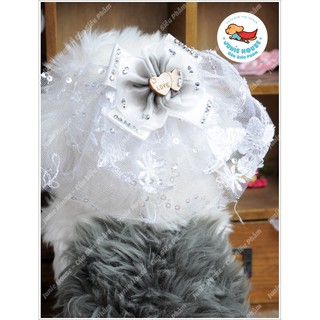 Khăn voan cô dâu đám cưới cho chó mèo