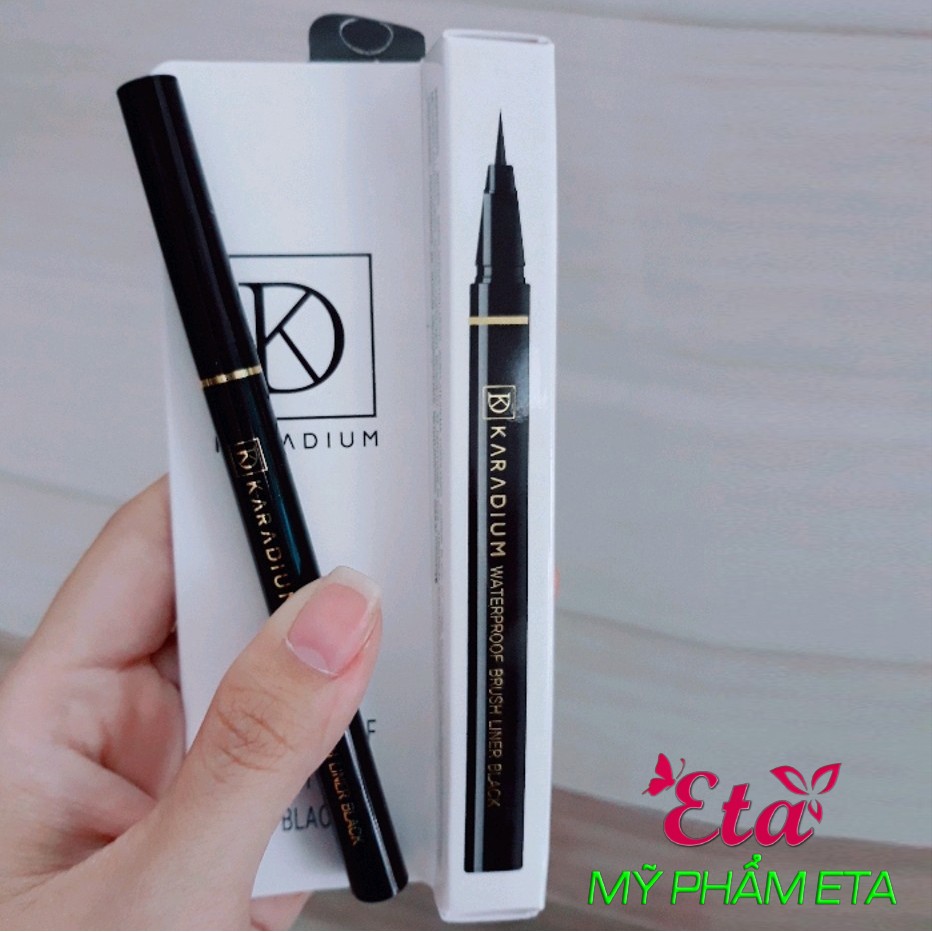 Dạ kẻ mắt Karadium Waterproof Brush LINER Black nét mảnh sắc nét, chống lem | BigBuy360 - bigbuy360.vn