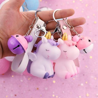 Móc khóa ngựa kỳ lân kèm chuông lớn