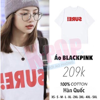 B.l.a.c.k.p.i.n.k Áo phông không cổ ngắn tay