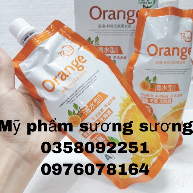 (Tặng chổi nhuộm tóc) Nhuộm phủ bạc đen tóc 100% dạng túi 500ml x 2