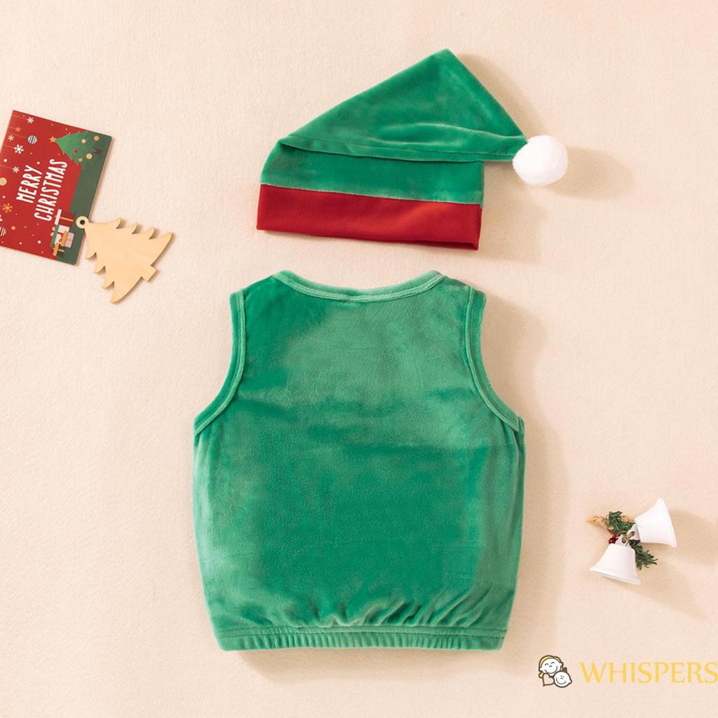 Áo Thun Ba Lỗ + Nón Ông Già Noel Cho Bé
