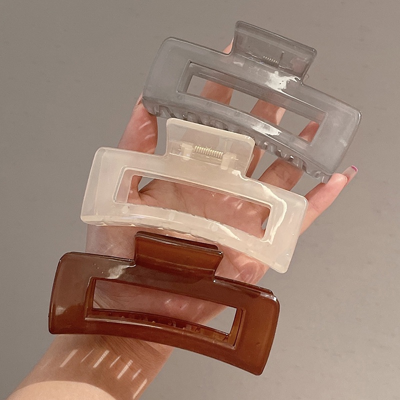 Kẹp cặp tóc càng cua nữ cute nhựa trong suốt cở lớn hàn quốc hot trend dài 10,5cm Alaba