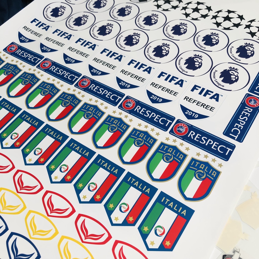 Logo in ủi Áo Bóng đá Đội Italia - Decal in quần áo đá banh đội tuyển Ý cao 7cm