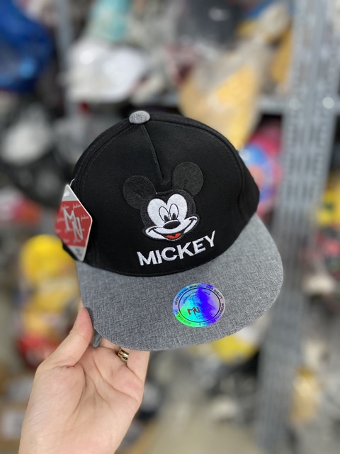 |FAMARAL2 giảm 10k cho đơn 50k|[ Bé 2-5 tuổi ] Nón hiphop snapback mickey thêu cho bé trai bé gái