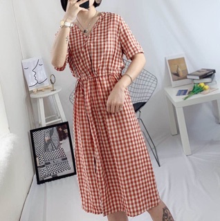 🍉Váy kẻ caro vintage🍉 Hàng Quảng Châu