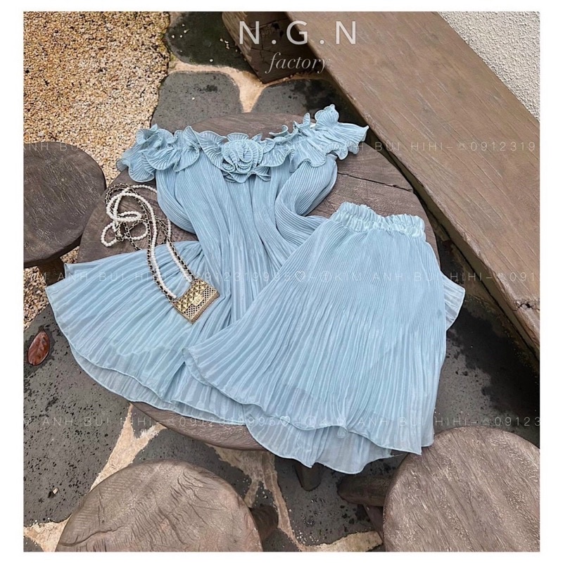 Sét dập li màu xanh ngọc