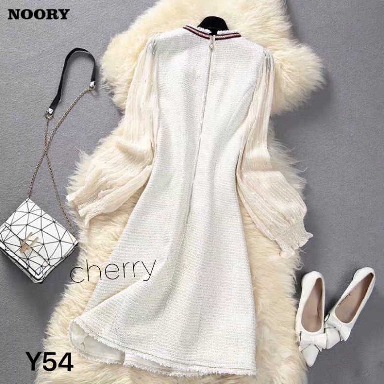 Váy dạ tay phối Y54