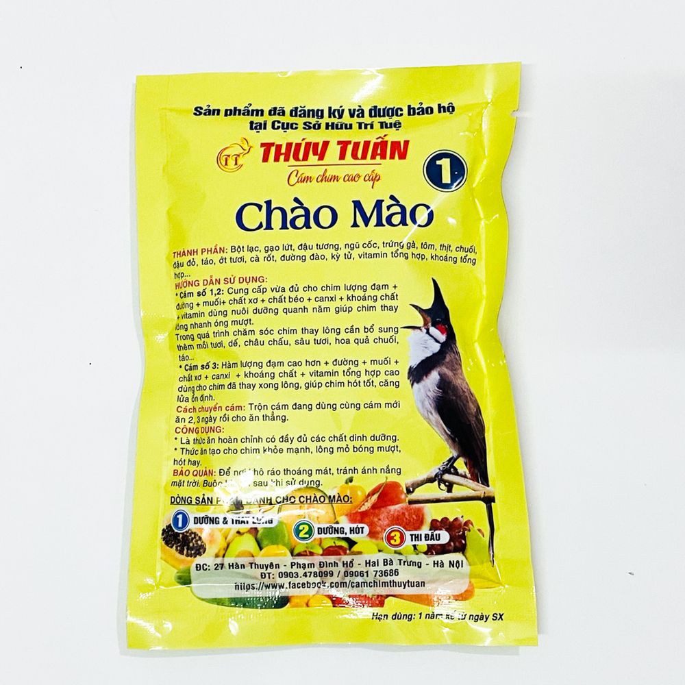 Cám chim chào mào Thúy Tuấn số 1 cao cấp gói 200gram - Cám chào mào Thúy Tuấn số 1 giá rẻ