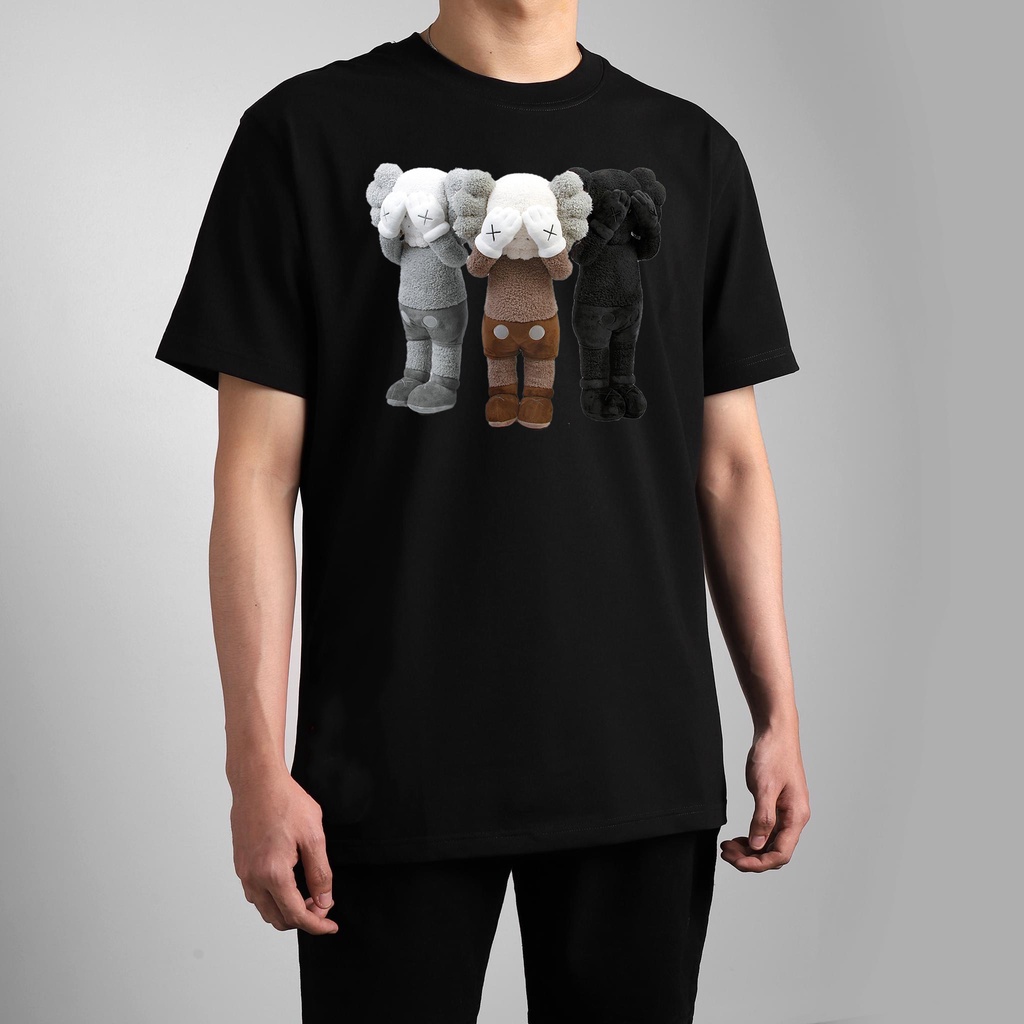 Áo thun tay lỡ nam nữ in hình KAWS , Vải Cotton Form Oversize - SELECTED.STORE