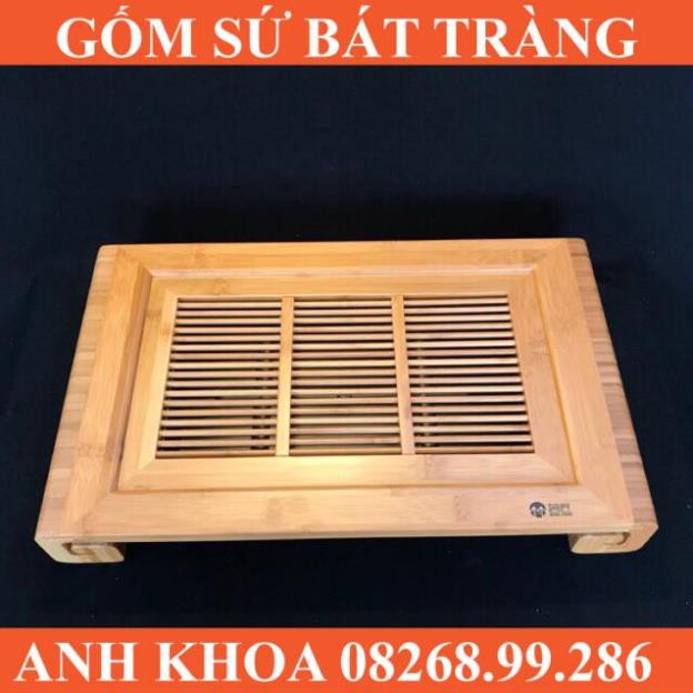 Khay trà chân Quỳ 2 dáng - Gốm sứ Bát Tràng Anh Khoa