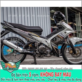 Tem rời Exciter 2006-2010 đen bạc (B) -1