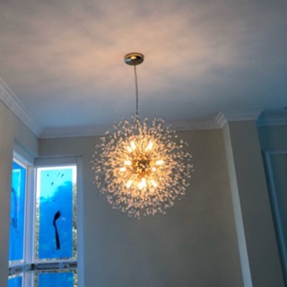 Đèn thả trần bông tuyết kích thước 55cm decor nhà phong cách hiện đại trẻ trung.BH 3 năm