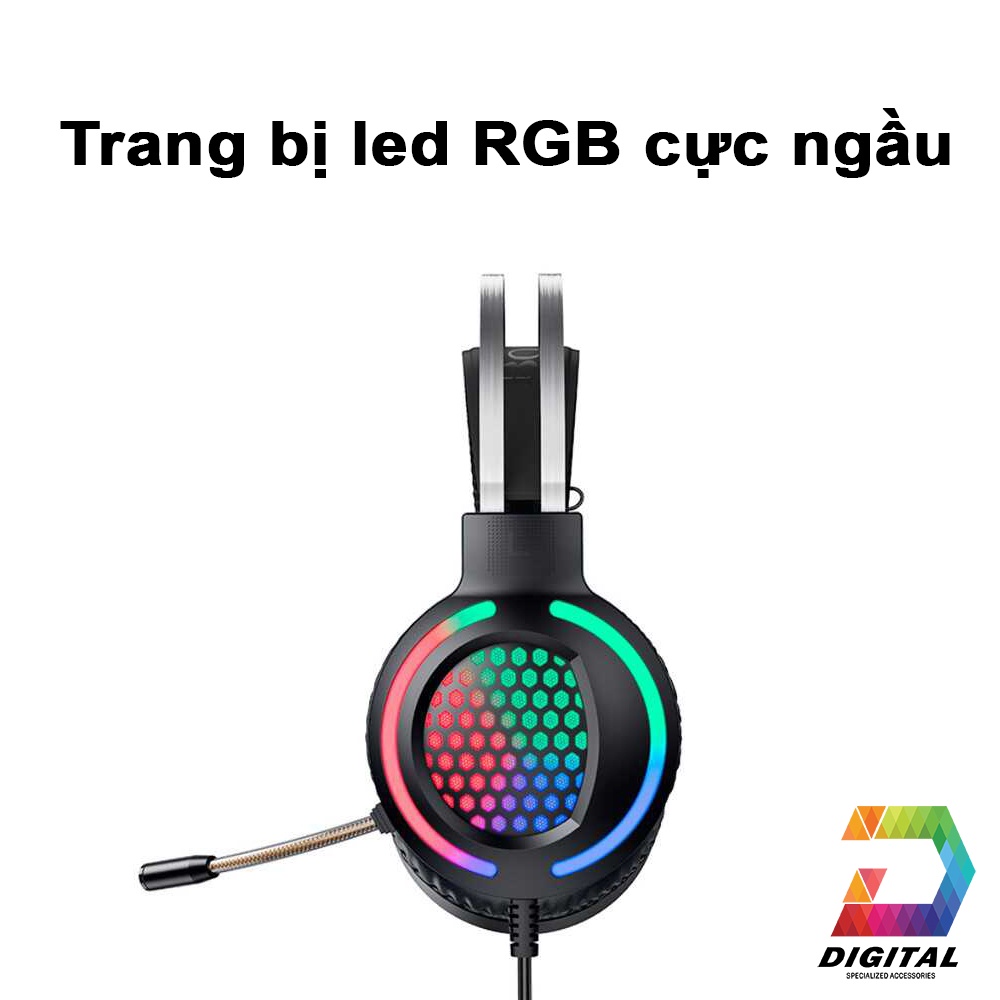 Tai Nghe Chụp Tai Hoco ESD03 Chính Hãng Led RGB