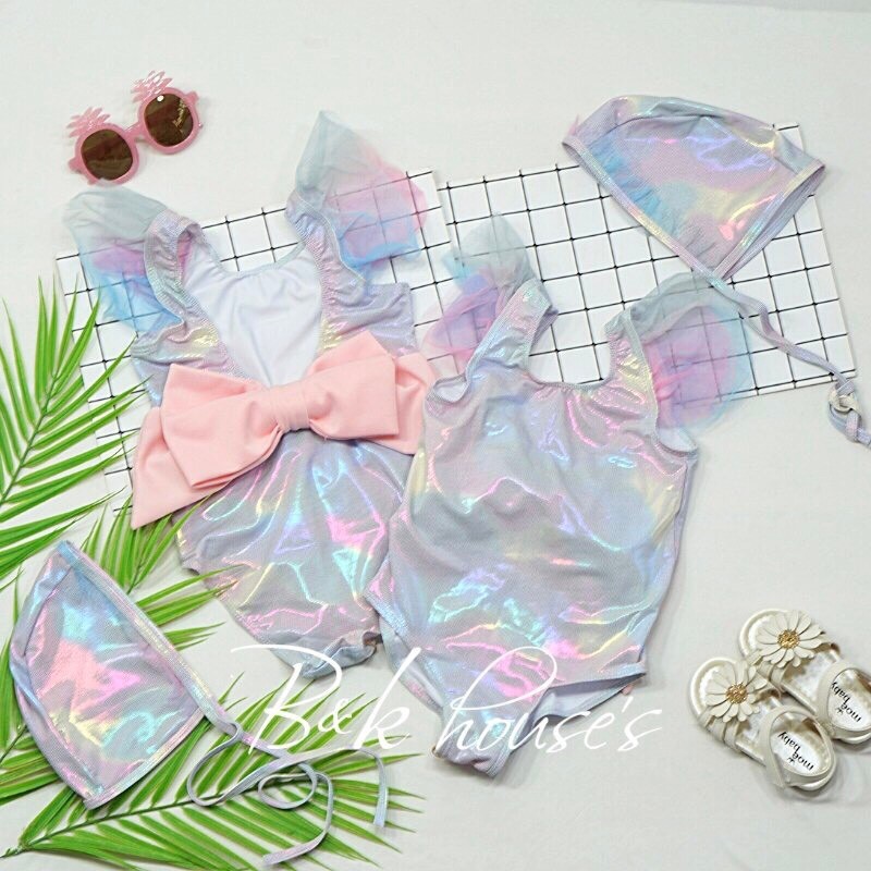 Đồ Bơi Liền Mảnh Bé Gái +Nón
