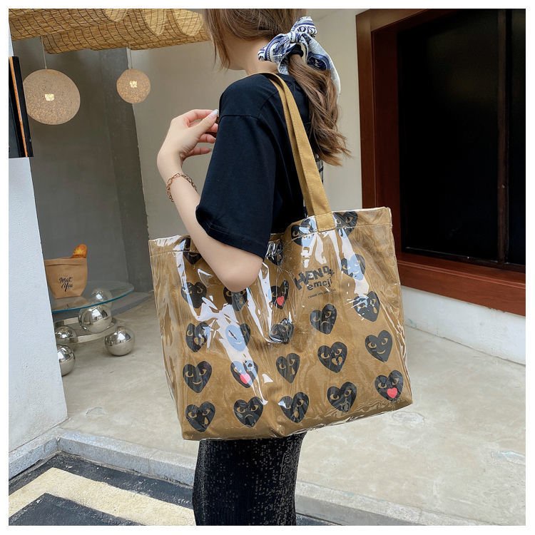 Túi tote túi vải canvas bóng kính phong cách thời trang hàn quốc