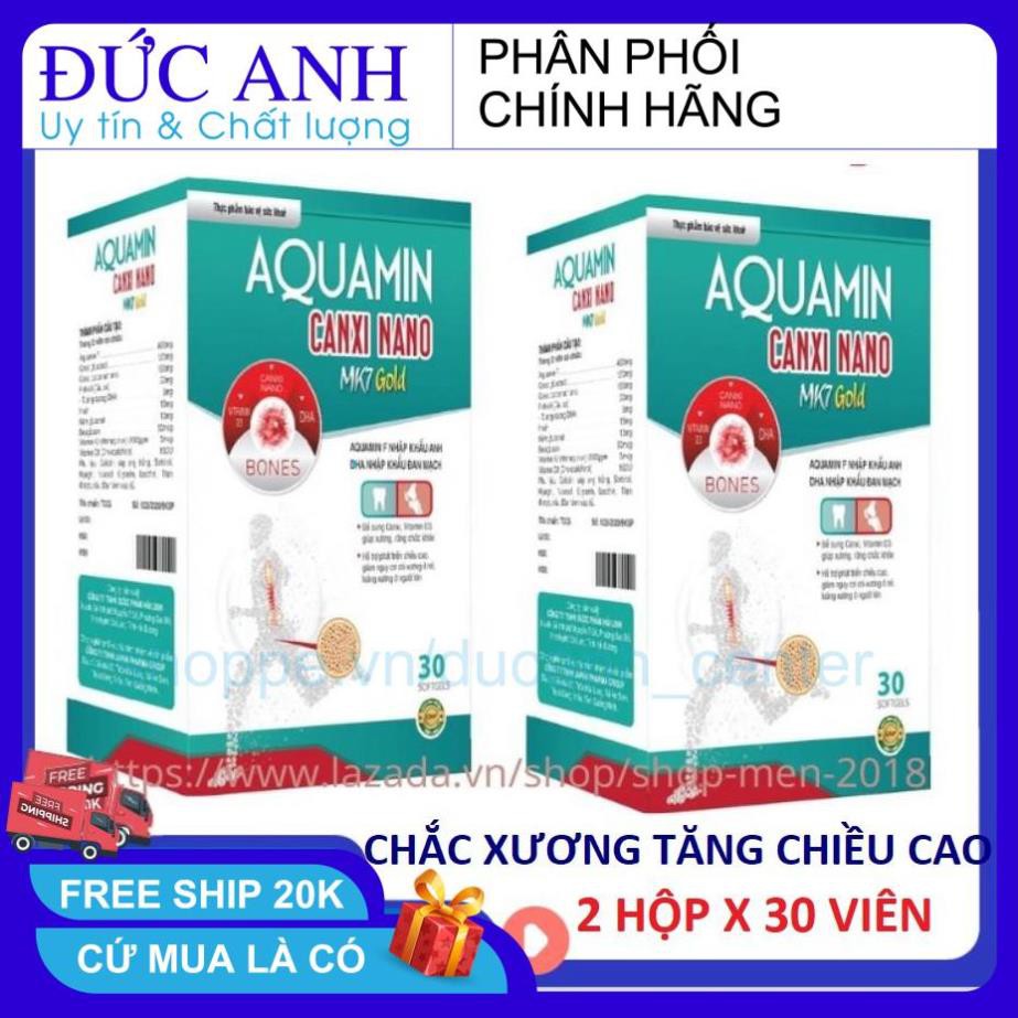 Viên ổ sung canxi nano D3 MK7 cho trẻ em người lớn - combo 2 hộp x 30 viên - HSD 2023 - shopmen 2018