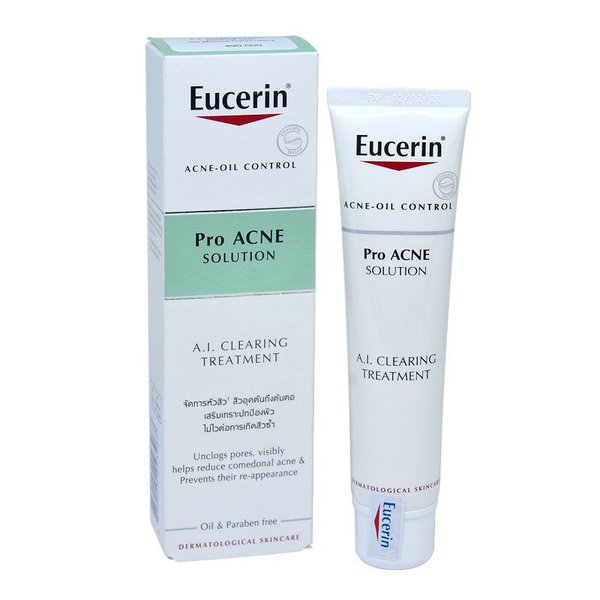 Eucerin Gel Giúp Giảm Mụn & Nhờn Sau 1 Tuần PRO ACNE A.I CLEARING TREAMENT 40ML