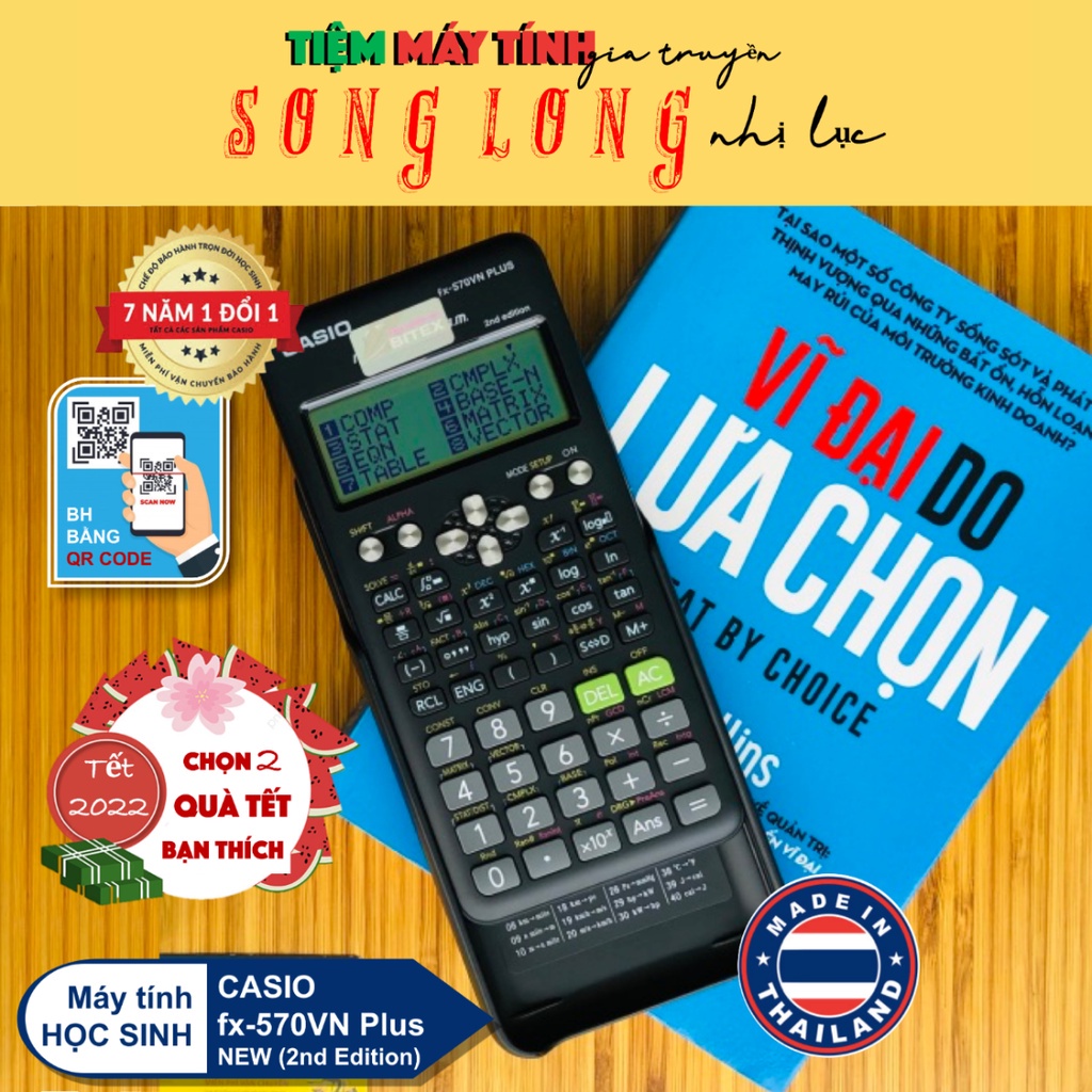 ☞Máy tính Casio FX 570VN Plus New 2nd Edition – 7 Năm Bảo Hành Chính Hãng - 570 VN nhập khẩu THÁI LAN