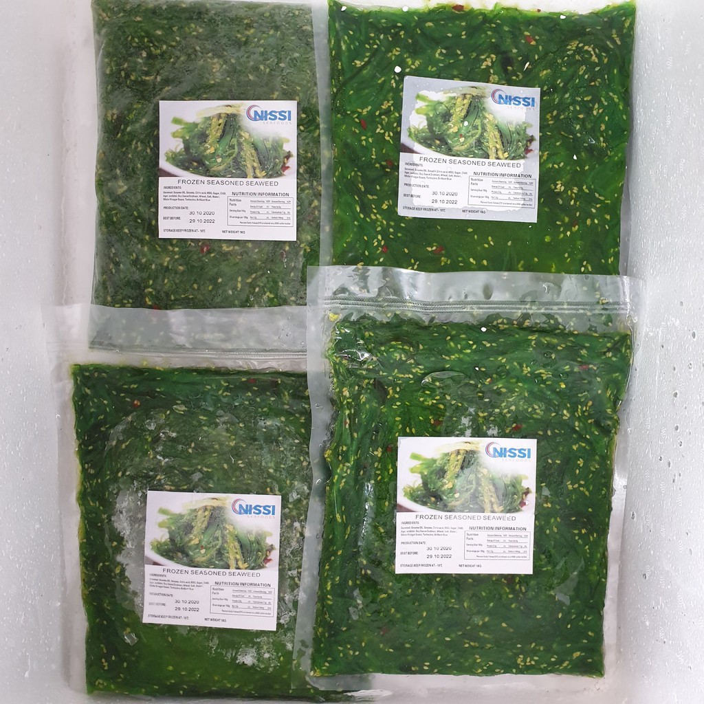 Salad rong biển tươi trộn mè Chuka Wakame Nhật Bản / NISSI / Frozen seasoned Seaweed