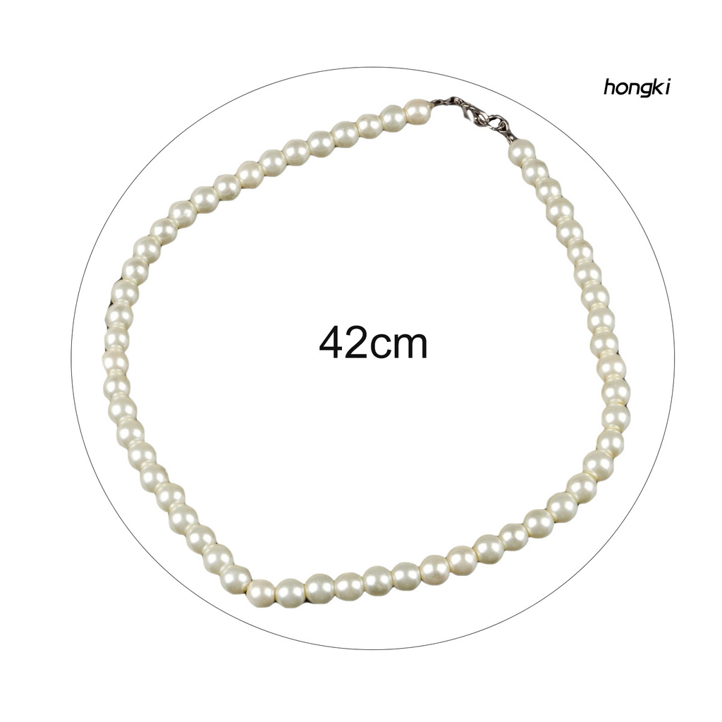 Vòng cổ chuỗi ngọc trai 8mm thanh lịch cho nữ